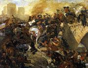 Eugene Delacroix The Battle of Taillebourg oil on canvas